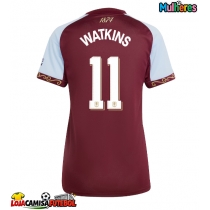 Camisa de Futebol Aston Villa Ollie Watkins #11 Equipamento Principal Mulheres 2025-26 Manga Curta